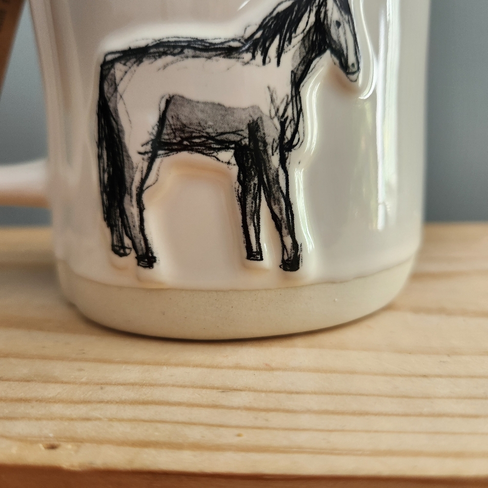 Rae Dunn Not My First Rodeo Horse Double-sided Ceramic Mug NWT - Picture 5 of 15
